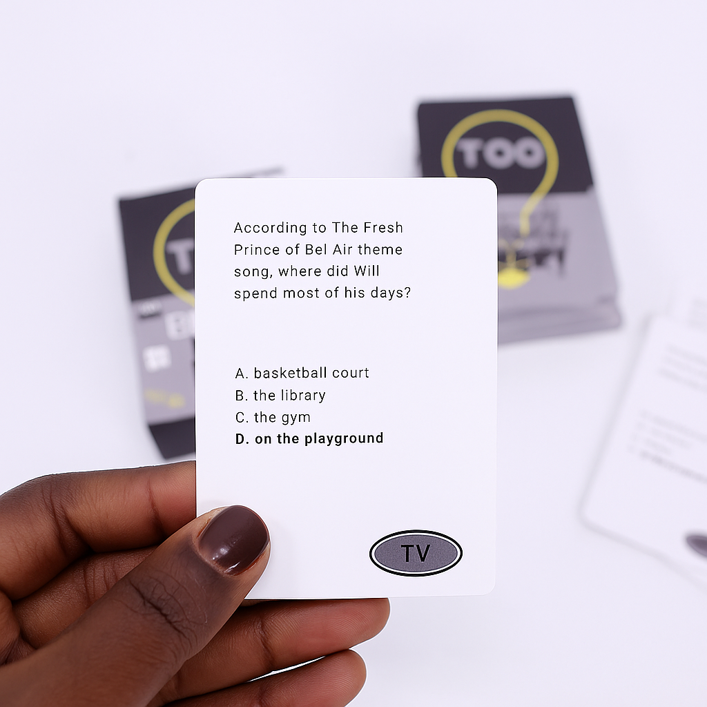 Too Black Trivia Card Game